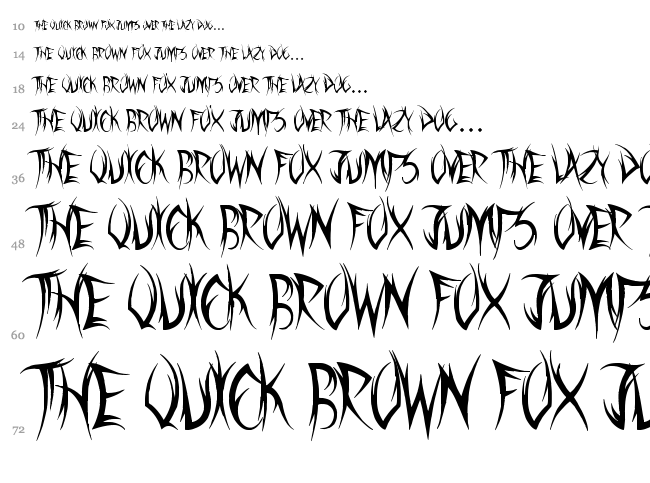 Sword Thrasher font waterfall